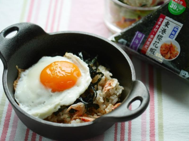 樱花虾小铁锅拌饭的做法