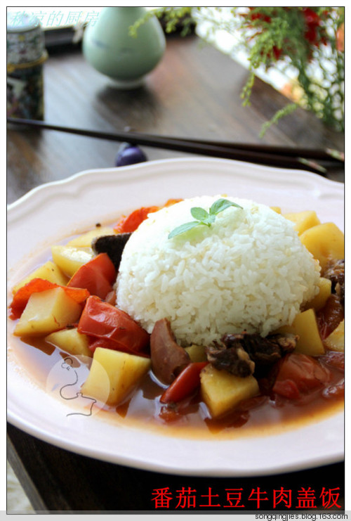 番茄土豆牛肉盖饭和卤汁牛肉捞面的做法