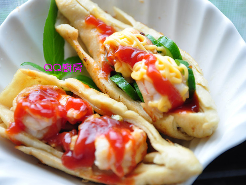 【亨氏番茄酱】早安!面肠鲜虾堡的做法