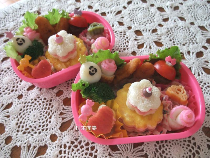 玫瑰花朵卡通便当的做法