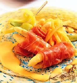 白芦笋佐义式风干火腿的做法