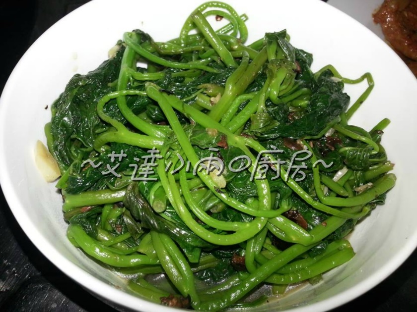 蒜蓉豆豉炒地瓜叶的做法