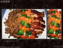 羊肉煎鸡双拼饭的做法