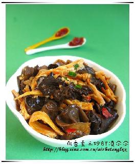 鱼香素三炒的做法