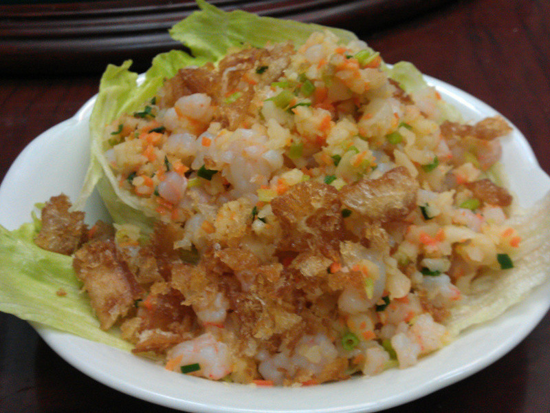 经典生菜虾松的做法