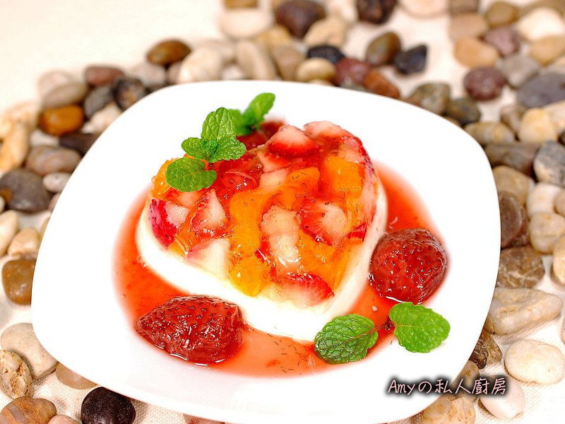 草莓奶酪夏日冻的做法