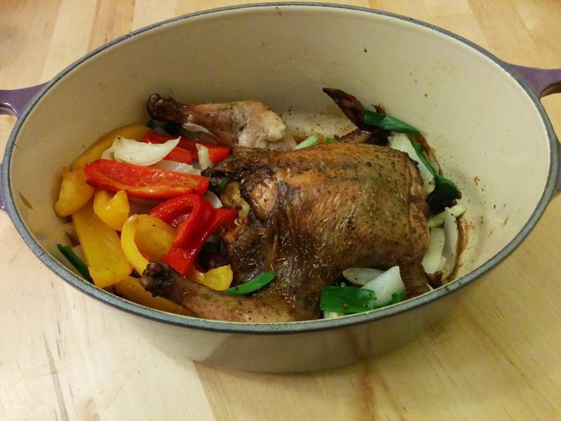 香烤春鸡佐时蔬的做法