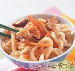 和风鸡肉炒乌龙的做法