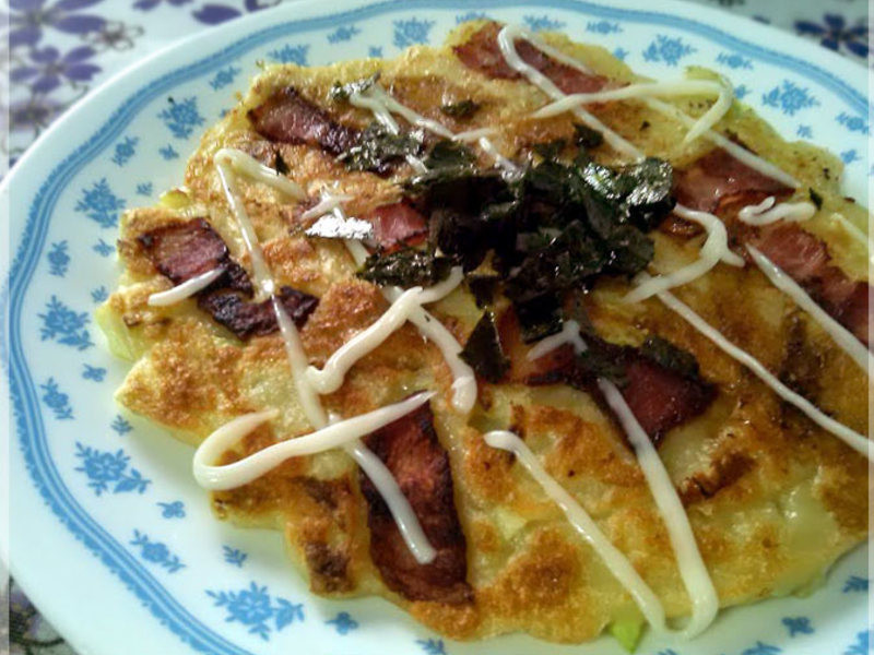 简易型~培根大阪烧的做法