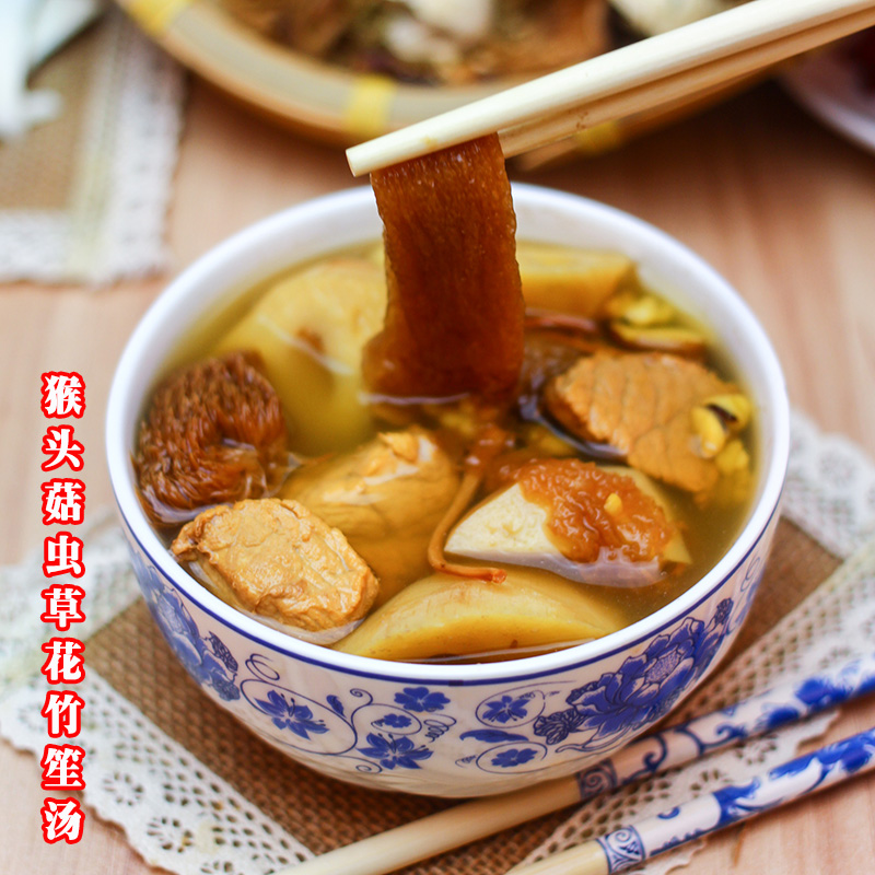 广东老火靓汤-猴头菇虫草花竹笙汤的做法