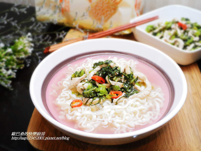 雪菜肉丝汤面~的做法