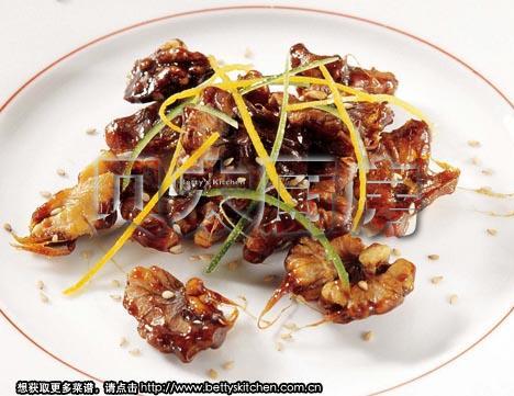 酱爆核桃的做法