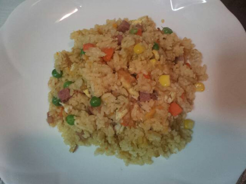 电锅做地瓜什锦炒饭的做法