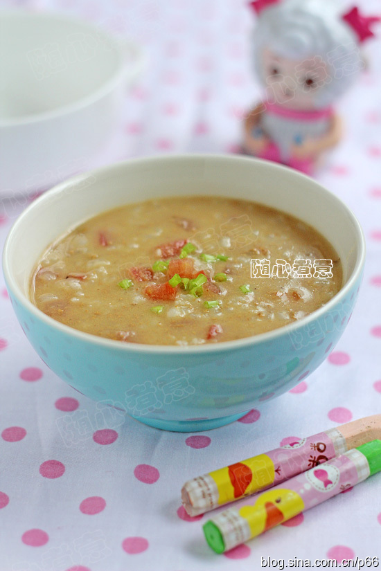 【鸡肝番茄粥】让宝宝爱上鸡肝的做法