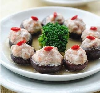 百花酿香菇的做法