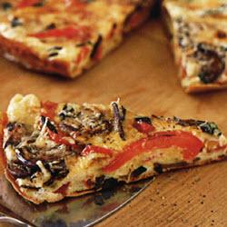 蘑菇甜椒煎蛋饼的做法