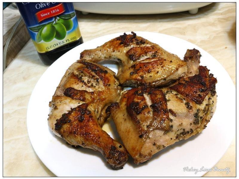 冷压初榨橄榄油香煎嫩鸡腿的做法