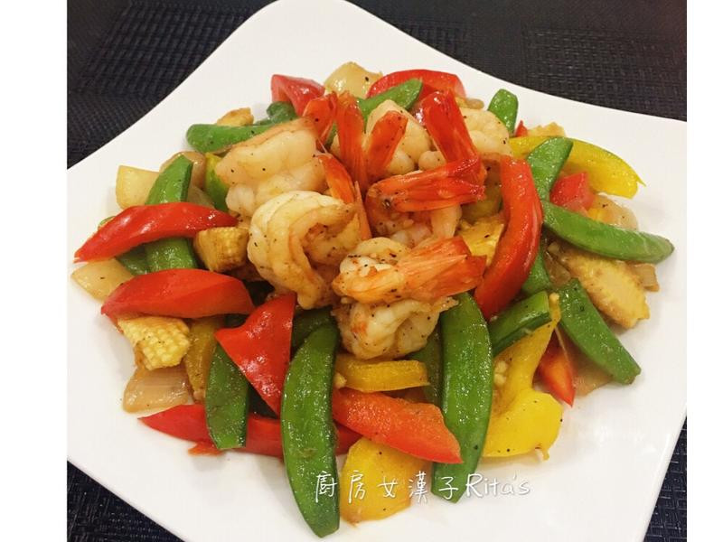 五色虾球的做法