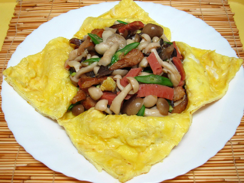 合菇戴帽的做法