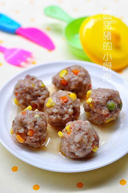 孩子爱吃的菜——玉米蔬菜肉丸(两岁以上宝宝)的做法