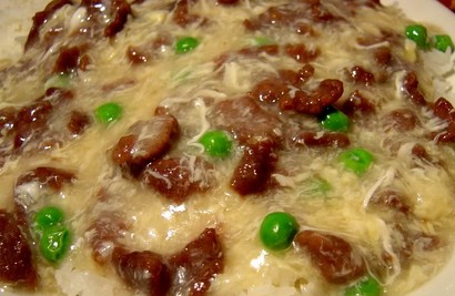 滑蛋牛肉饭的做法