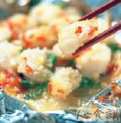 五彩烤干贝的做法