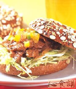 铁板牛柳Bagel的做法