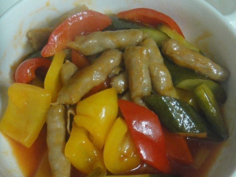 糖醋三蔬燕饺的做法