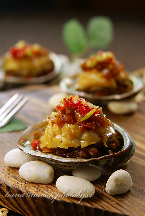 酸辣蒸鲍鱼的做法