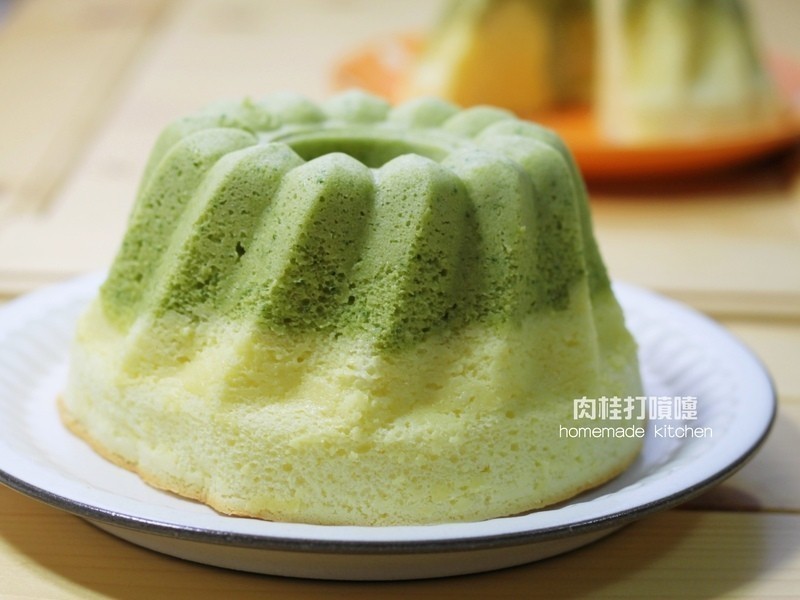 抹茶双色轻乳酪蛋糕的做法