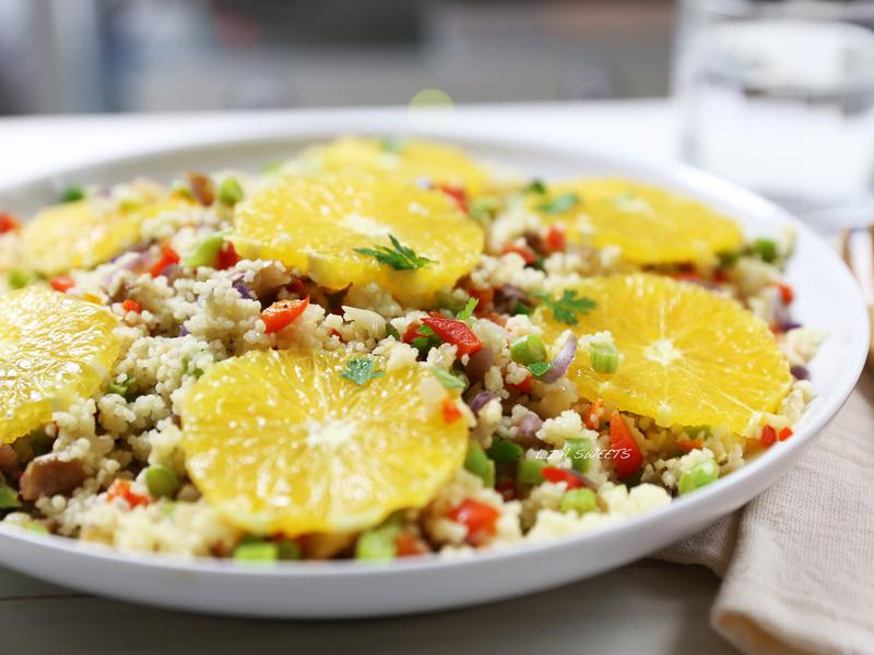 柳橙蔬菜库丝库丝沙拉的做法