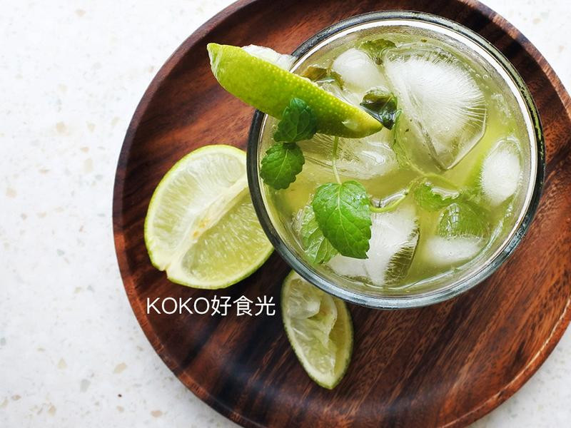 柠檬薄荷抹茶气泡饮的做法