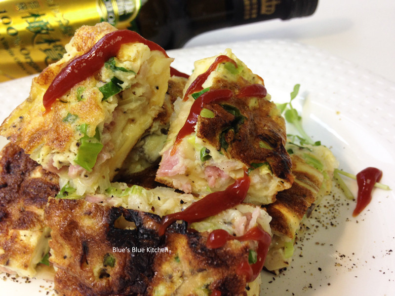 洋葱培根鲜菇烘蛋-泰山橄榄油的做法