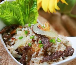 开洋沙茶牛肉炒饭的做法