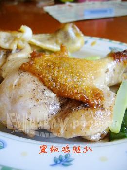 无油黑椒鸡腿扒的做法