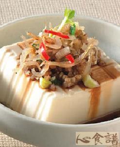 荞麦吻仔鱼拌豆腐的做法