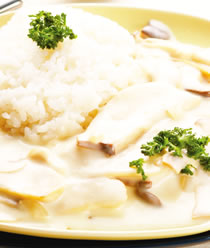 白酱鲜菇烩饭的做法