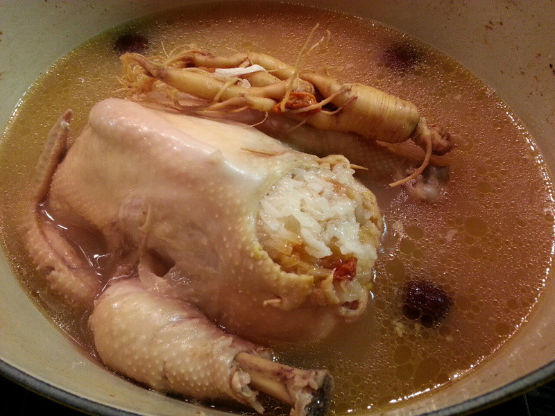 人参糯米鸡汤的做法