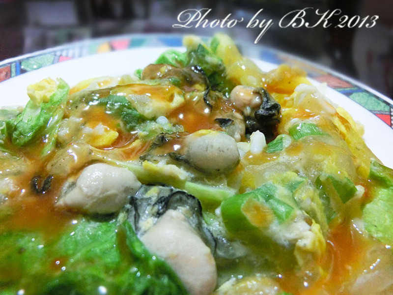 【得意的一天橄榄油】传统小吃~蚵仔(虾仁)煎的做法