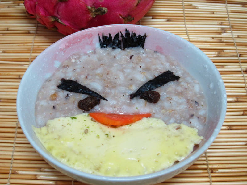 愤怒鸟杂粮米粥(一岁)的做法