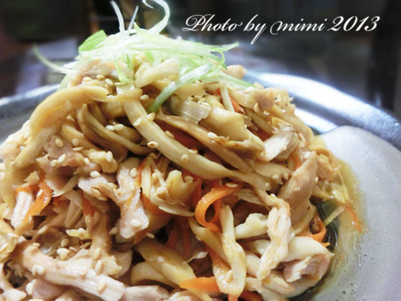 鸡丝炒鲍菇的做法