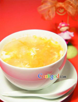 木瓜雪耳蛋花汤的做法