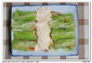 鸡肉镶菜卷的做法