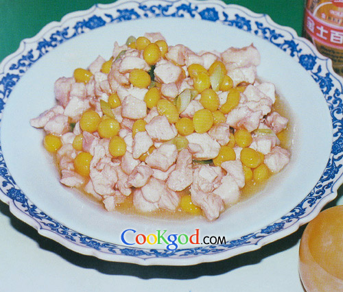 白果鸡丁的做法