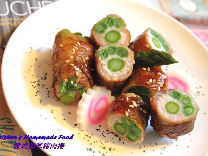 酱烧猫掌猪肉卷的做法