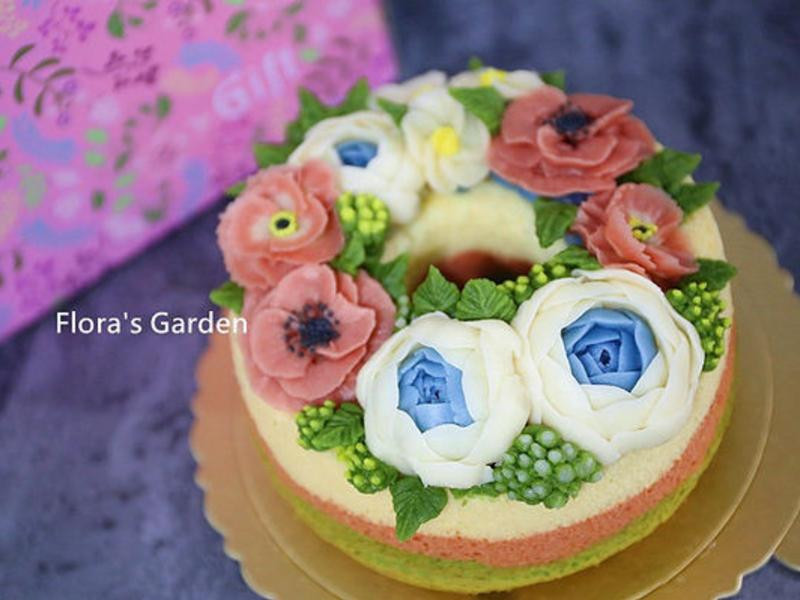 韩式三色戚风蛋糕的做法