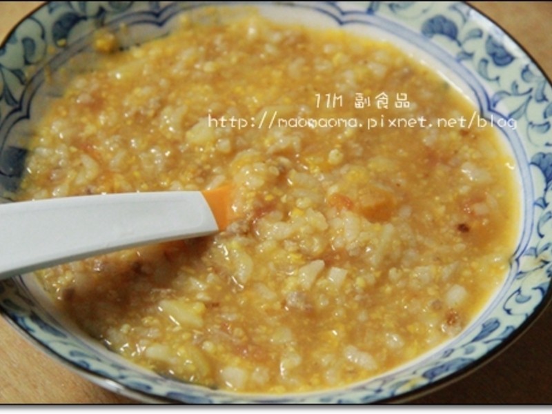 哲哲11M副食品-蕃茄牛绞肉粥的做法
