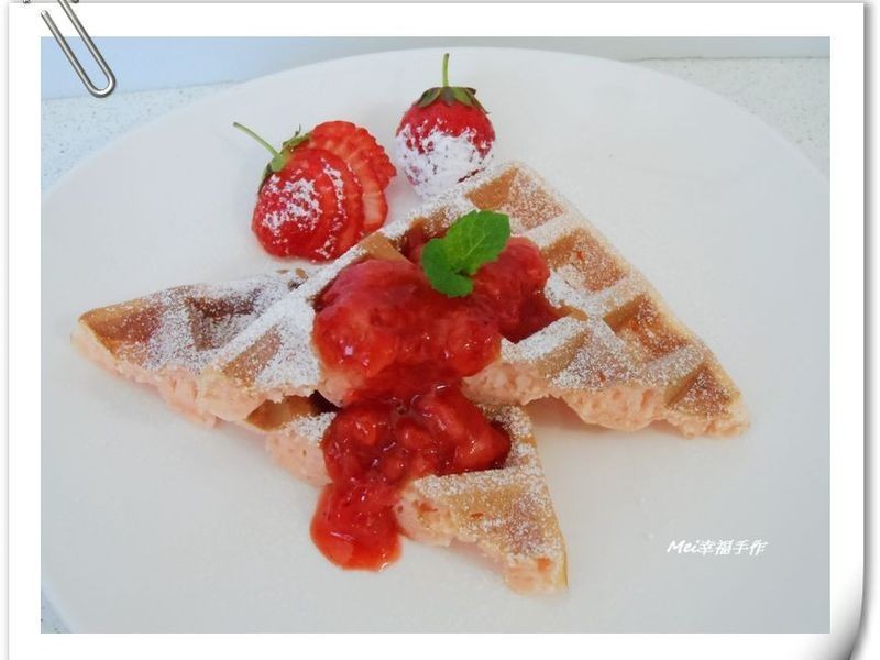 【草莓味の松饼佐草莓果酱】的做法