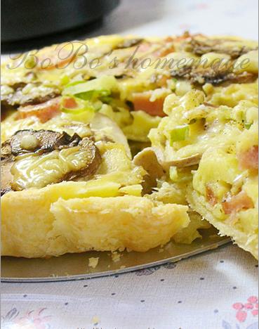 真正无糖。の咸味烘焙 「醇奶芝士火腿蘑菇派」的做法