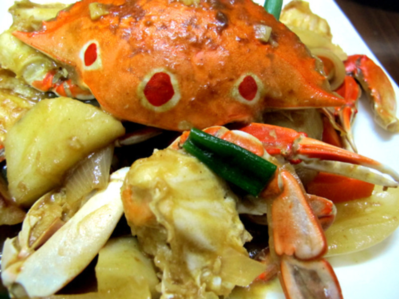 咖哩炒蟹的做法